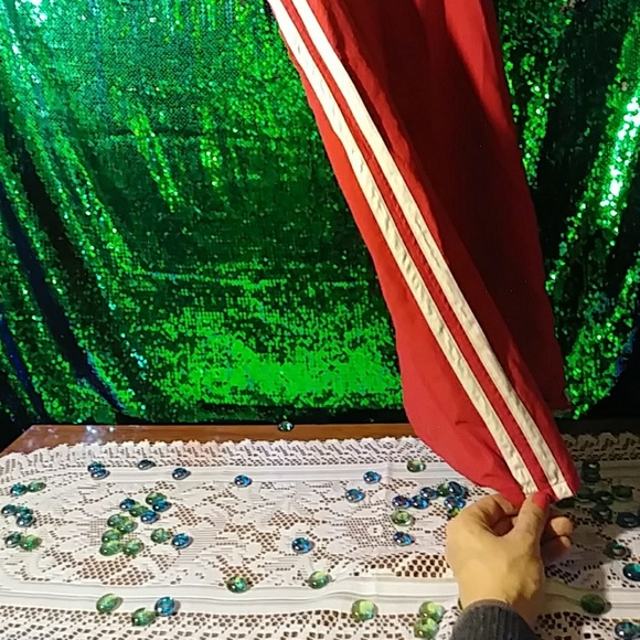 Little girls reversible Hawaiian print red dress - Picture 2 of 5